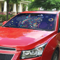 Dot Day Make Your Mark Auto Sun Shade Colorful Celestial Watercolor Circles And Swirling Polka Dots