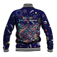 Dot Day Make Your Mark Baseball Jacket Colorful Celestial Watercolor Circles And Swirling Polka Dots