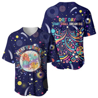 Dot Day Make Your Mark Baseball Jersey Colorful Celestial Watercolor Circles And Swirling Polka Dots