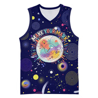 Dot Day Make Your Mark Basketball Jersey Colorful Celestial Watercolor Circles And Swirling Polka Dots