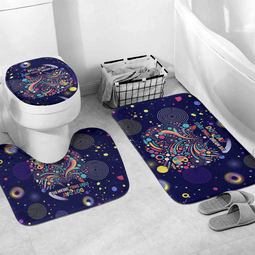 Dot Day Make Your Mark Bathroom Set Colorful Celestial Watercolor Circles And Swirling Polka Dots