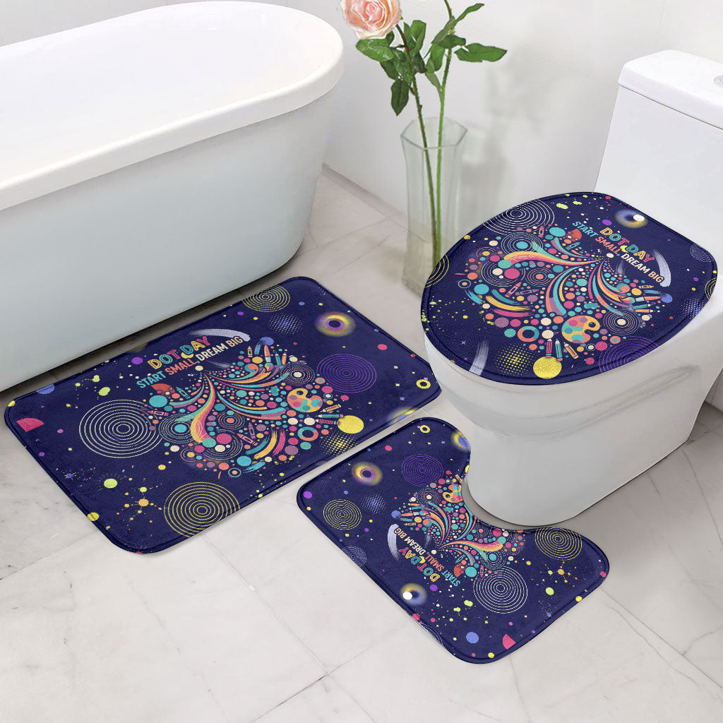 Dot Day Make Your Mark Bathroom Set Colorful Celestial Watercolor Circles And Swirling Polka Dots