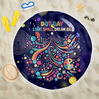 Dot Day Make Your Mark Beach Blanket Colorful Celestial Watercolor Circles And Swirling Polka Dots