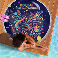 Dot Day Make Your Mark Beach Blanket Colorful Celestial Watercolor Circles And Swirling Polka Dots