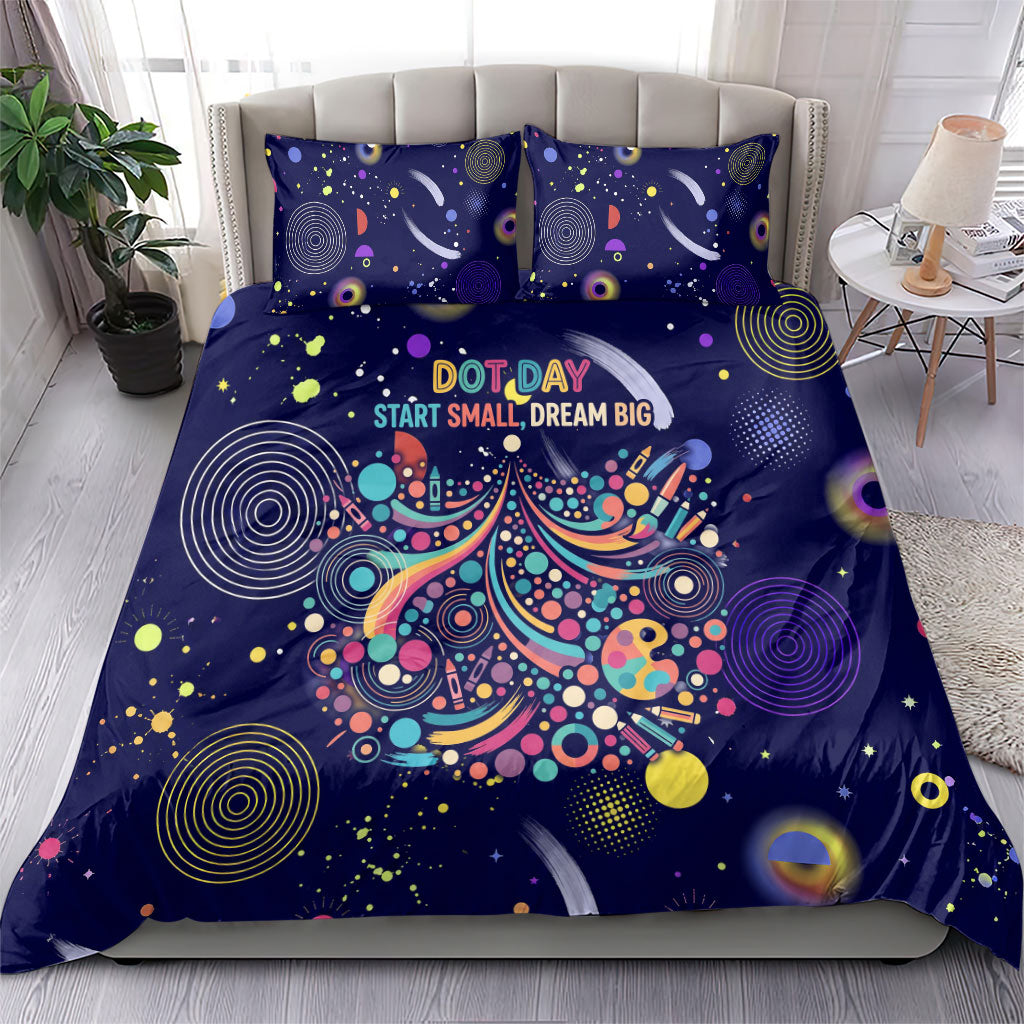 Dot Day Make Your Mark Bedding Set Colorful Celestial Watercolor Circles And Swirling Polka Dots