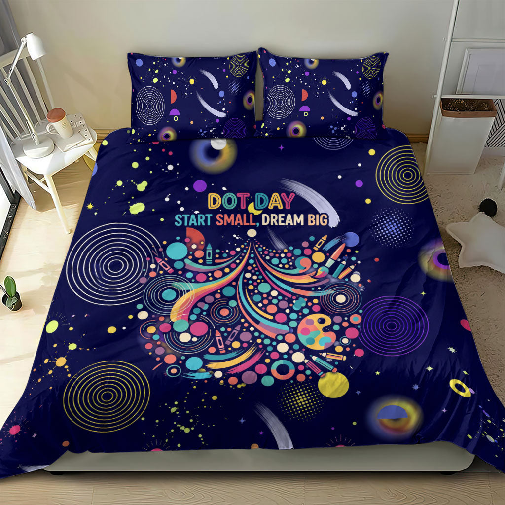 Dot Day Make Your Mark Bedding Set Colorful Celestial Watercolor Circles And Swirling Polka Dots