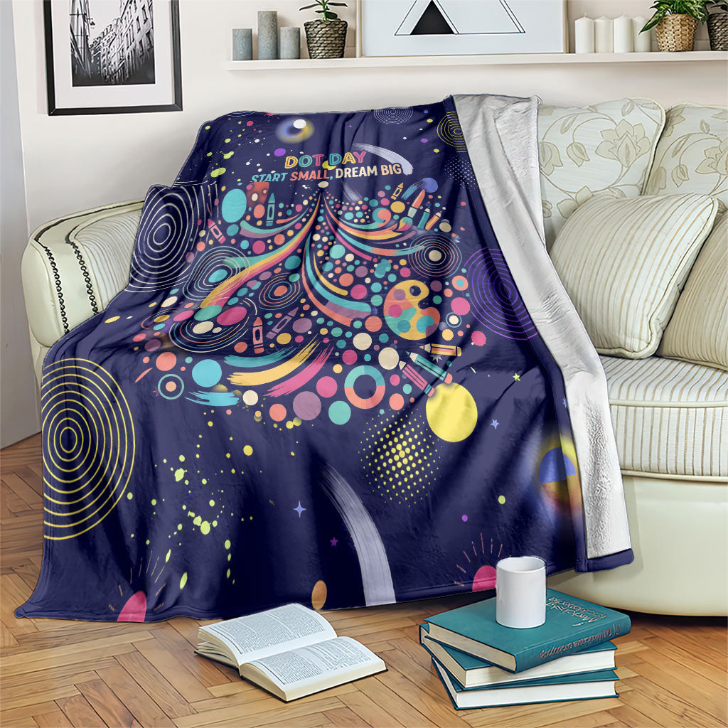 Dot Day Make Your Mark Blanket Colorful Celestial Watercolor Circles And Swirling Polka Dots