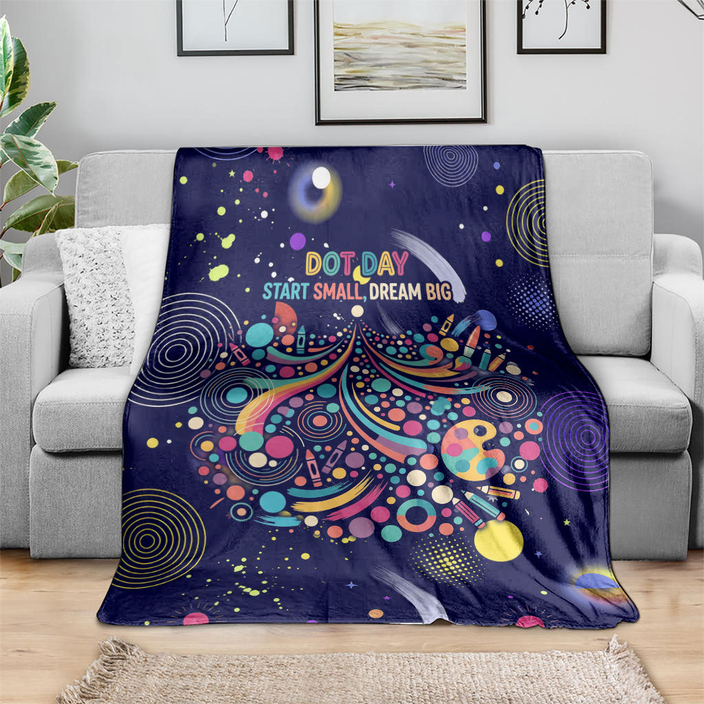 Dot Day Make Your Mark Blanket Colorful Celestial Watercolor Circles And Swirling Polka Dots