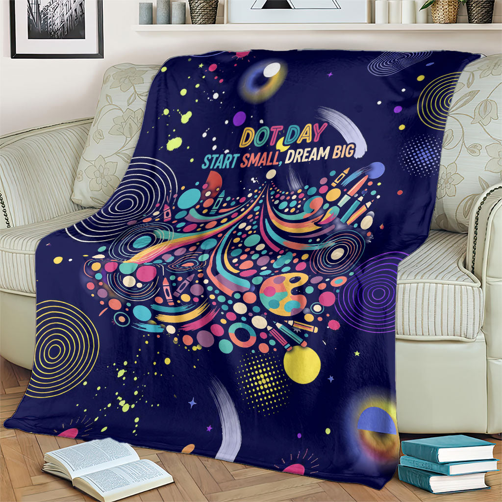 Dot Day Make Your Mark Blanket Colorful Celestial Watercolor Circles And Swirling Polka Dots