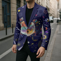 Dot Day Make Your Mark Blazer Colorful Celestial Watercolor Circles And Swirling Polka Dots