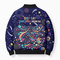 Dot Day Make Your Mark Bomber Puffer Jacket Colorful Celestial Watercolor Circles And Swirling Polka Dots