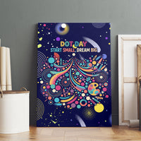 Dot Day Make Your Mark Canvas Wall Art Colorful Celestial Watercolor Circles And Swirling Polka Dots