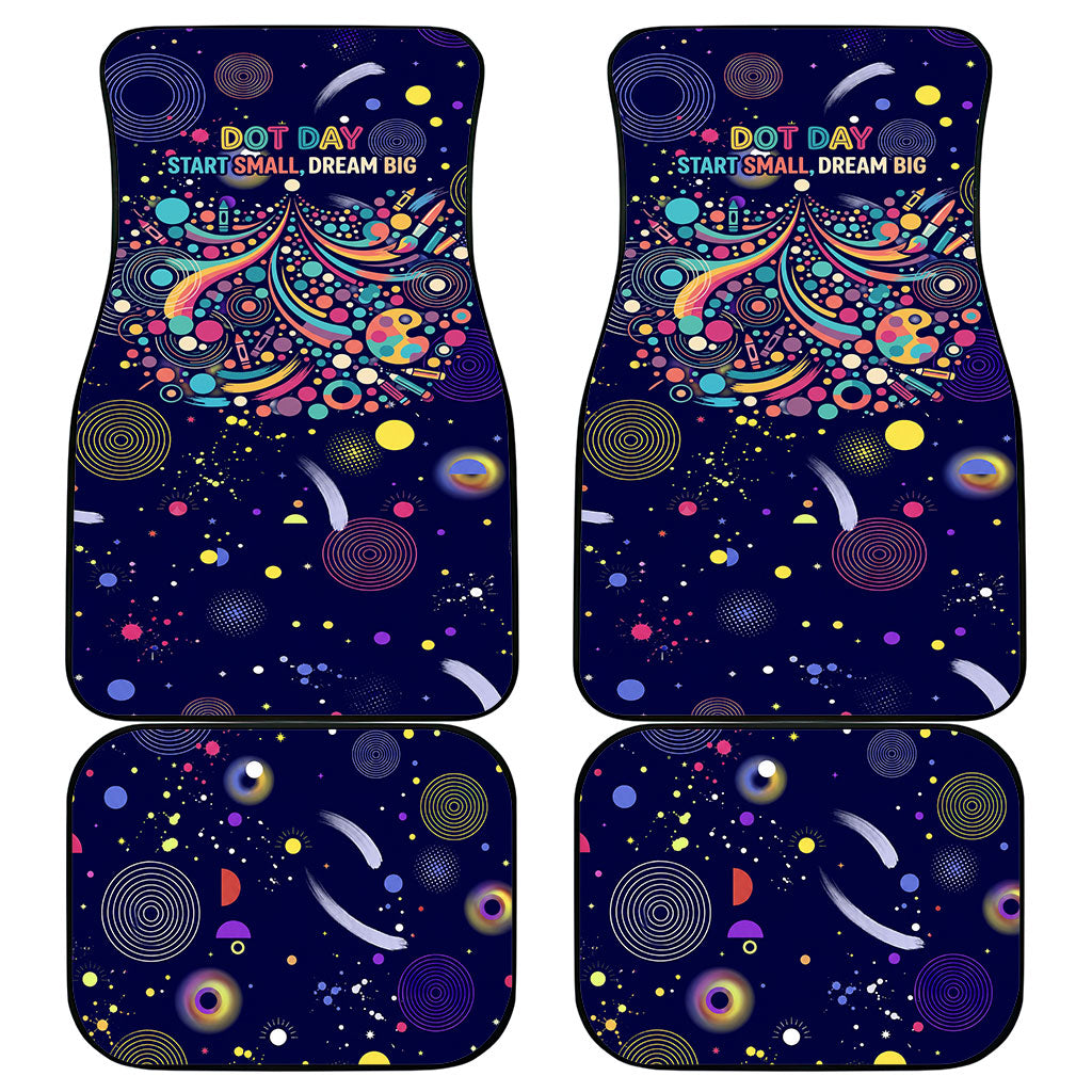 Dot Day Make Your Mark Car Mats Colorful Celestial Watercolor Circles And Swirling Polka Dots