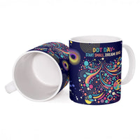 Dot Day Make Your Mark Ceramic Mug Colorful Celestial Watercolor Circles And Swirling Polka Dots