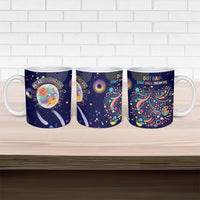 Dot Day Make Your Mark Ceramic Mug Colorful Celestial Watercolor Circles And Swirling Polka Dots
