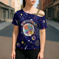 Dot Day Make Your Mark Cross Shoulder Shirt Colorful Celestial Watercolor Circles And Swirling Polka Dots