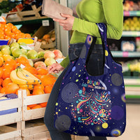 Dot Day Make Your Mark Grocery Bag Colorful Celestial Watercolor Circles And Swirling Polka Dots