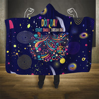 Dot Day Make Your Mark Hooded Blanket Colorful Celestial Watercolor Circles And Swirling Polka Dots