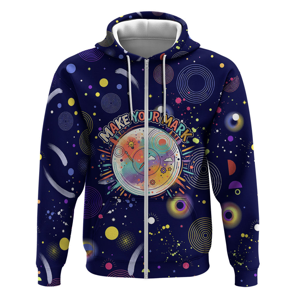 Dot Day Make Your Mark Hoodie Colorful Celestial Watercolor Circles And Swirling Polka Dots