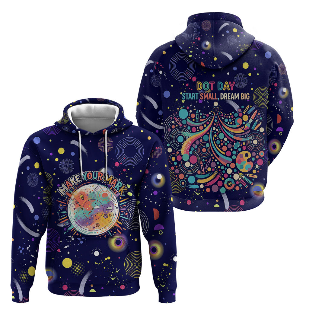 Dot Day Make Your Mark Hoodie Colorful Celestial Watercolor Circles And Swirling Polka Dots