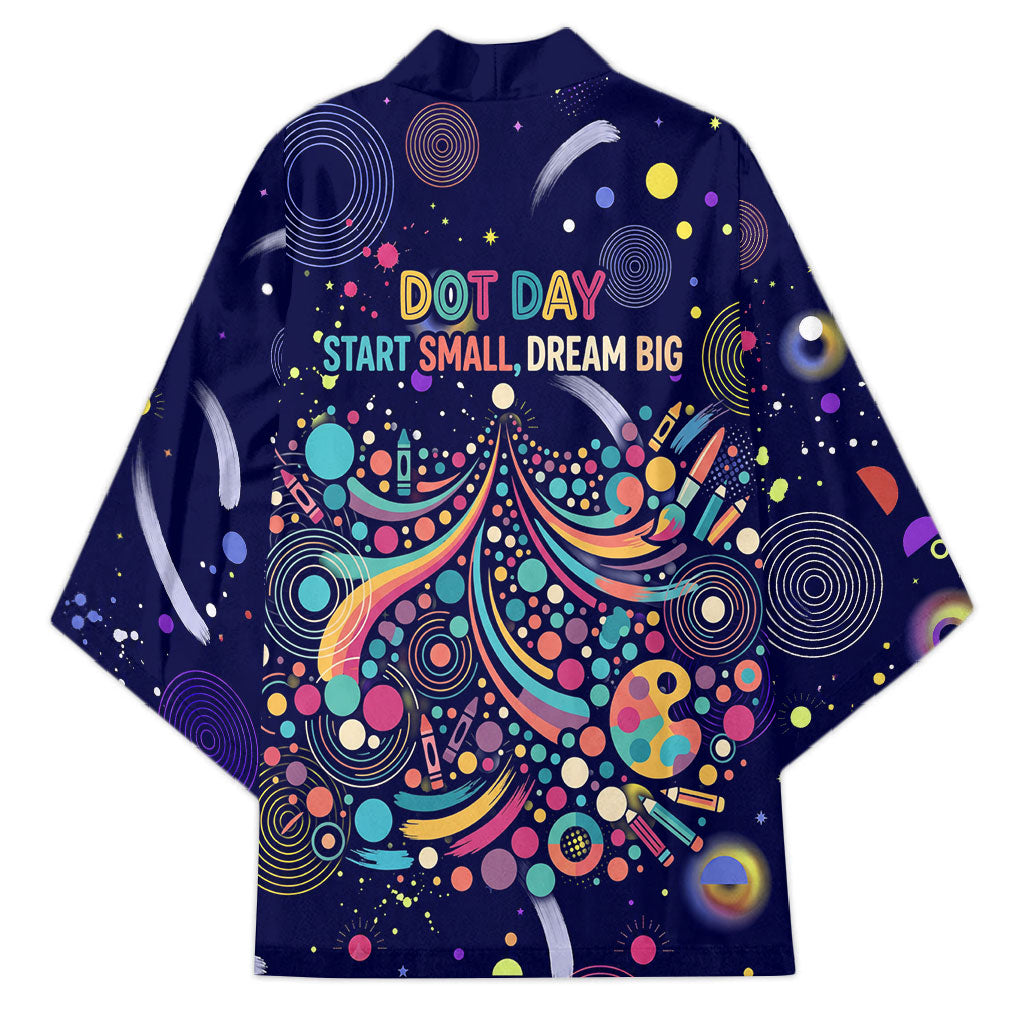 Dot Day Make Your Mark Kimono Colorful Celestial Watercolor Circles And Swirling Polka Dots