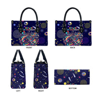 Dot Day Make Your Mark Leather Bag Colorful Celestial Watercolor Circles And Swirling Polka Dots