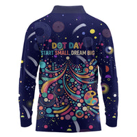 Dot Day Make Your Mark Long Sleeve Polo Shirt Colorful Celestial Watercolor Circles And Swirling Polka Dots