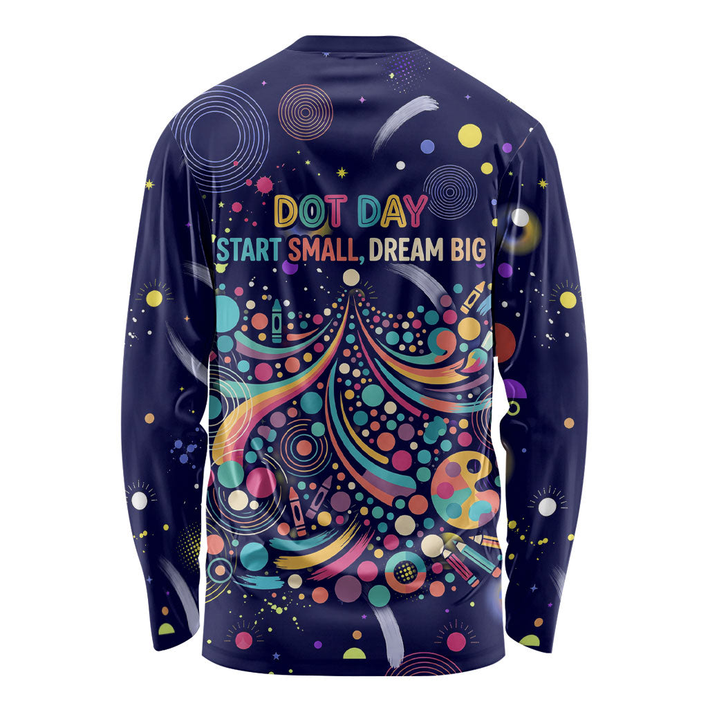 Dot Day Make Your Mark Long Sleeve Shirt Colorful Celestial Watercolor Circles And Swirling Polka Dots