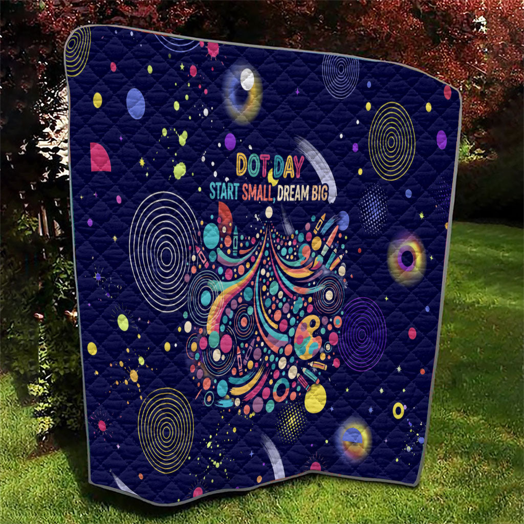 Dot Day Make Your Mark Quilt Colorful Celestial Watercolor Circles And Swirling Polka Dots