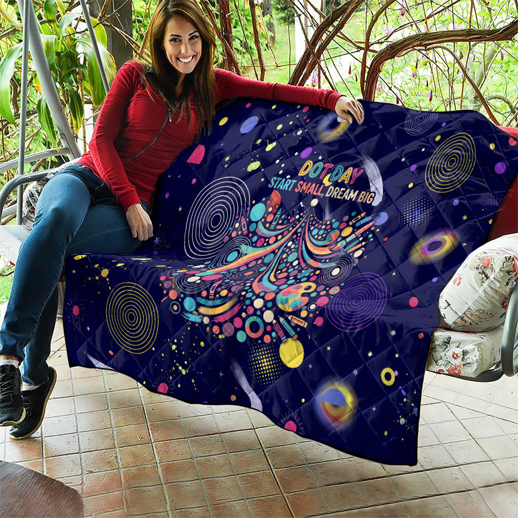 Dot Day Make Your Mark Quilt Colorful Celestial Watercolor Circles And Swirling Polka Dots