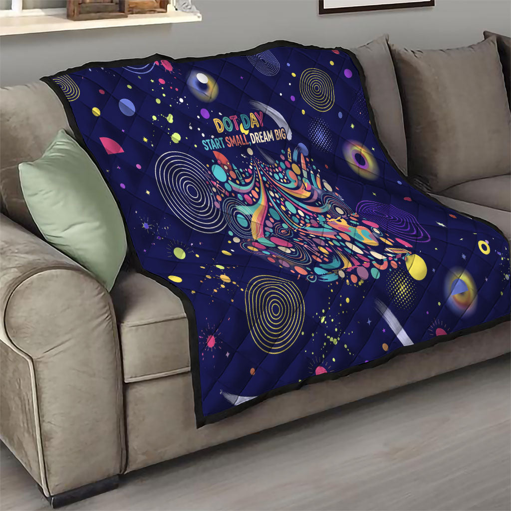 Dot Day Make Your Mark Quilt Colorful Celestial Watercolor Circles And Swirling Polka Dots