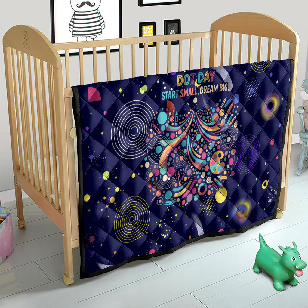 Dot Day Make Your Mark Quilt Colorful Celestial Watercolor Circles And Swirling Polka Dots