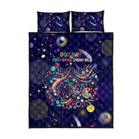 Dot Day Make Your Mark Quilt Bed Set Colorful Celestial Watercolor Circles And Swirling Polka Dots
