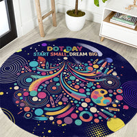 Dot Day Make Your Mark Round Carpet Colorful Celestial Watercolor Circles And Swirling Polka Dots