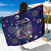 Dot Day Make Your Mark Sarong Colorful Celestial Watercolor Circles And Swirling Polka Dots