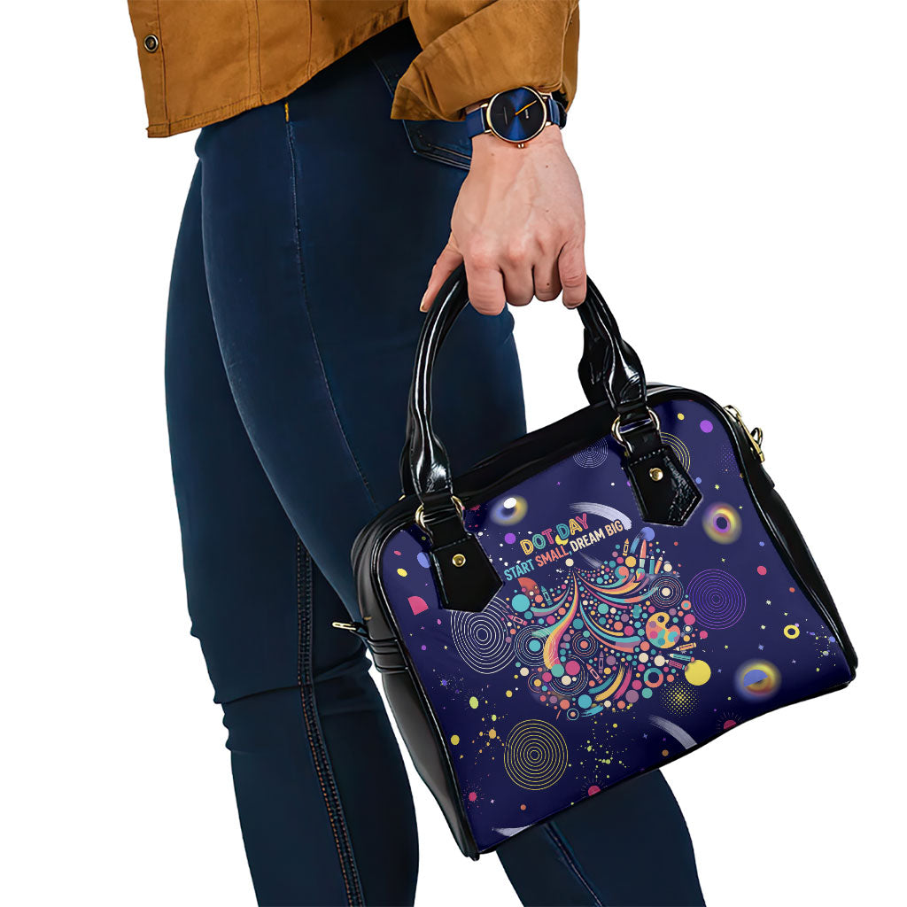 Dot Day Make Your Mark Shoulder Handbag Colorful Celestial Watercolor Circles And Swirling Polka Dots