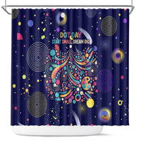 Dot Day Make Your Mark Shower Curtain Colorful Celestial Watercolor Circles And Swirling Polka Dots