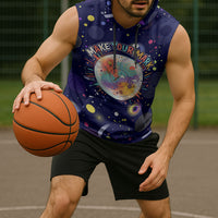 Dot Day Make Your Mark Sleeveless Hoodie Colorful Celestial Watercolor Circles And Swirling Polka Dots
