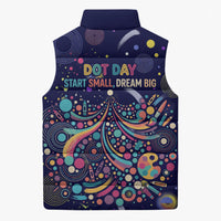 Dot Day Make Your Mark Sleeveless Puffer Jacket Colorful Celestial Watercolor Circles And Swirling Polka Dots