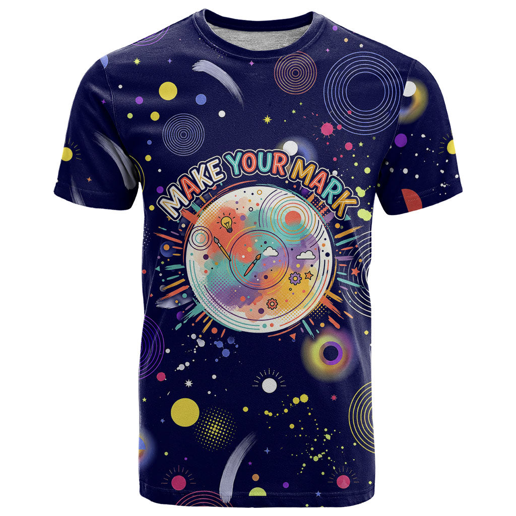 Dot Day Make Your Mark T Shirt Colorful Celestial Watercolor Circles And Swirling Polka Dots