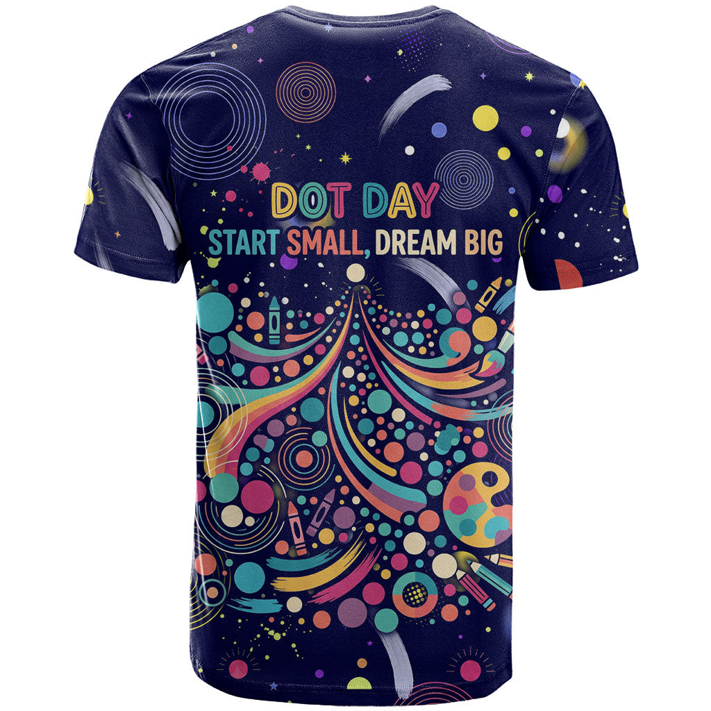 Dot Day Make Your Mark T Shirt Colorful Celestial Watercolor Circles And Swirling Polka Dots