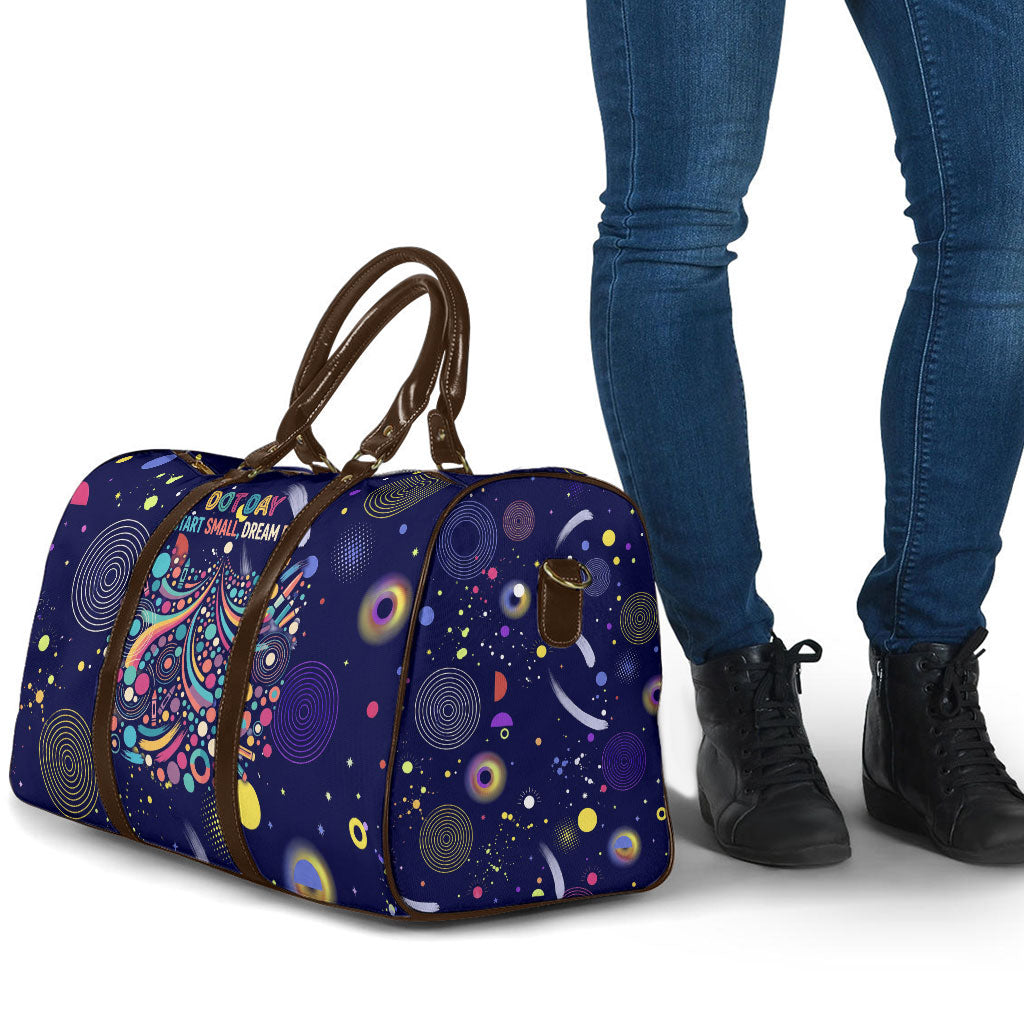 Dot Day Make Your Mark Travel Bag Colorful Celestial Watercolor Circles And Swirling Polka Dots
