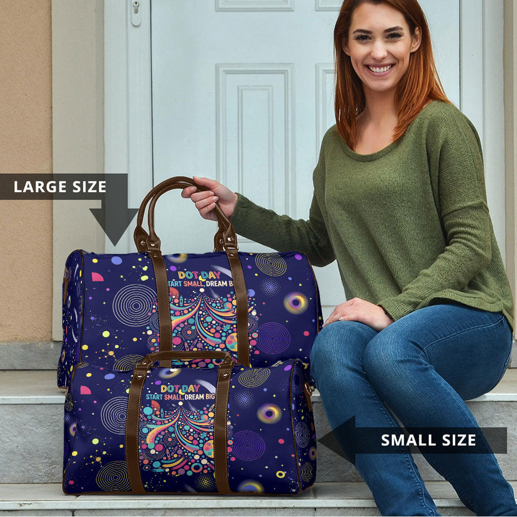 Dot Day Make Your Mark Travel Bag Colorful Celestial Watercolor Circles And Swirling Polka Dots