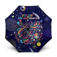 Dot Day Make Your Mark Umbrella Colorful Celestial Watercolor Circles And Swirling Polka Dots