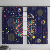 Dot Day Make Your Mark Window Curtain Colorful Celestial Watercolor Circles And Swirling Polka Dots