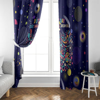 Dot Day Make Your Mark Window Curtain Colorful Celestial Watercolor Circles And Swirling Polka Dots