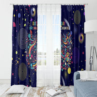 Dot Day Make Your Mark Window Curtain Colorful Celestial Watercolor Circles And Swirling Polka Dots