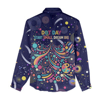 Dot Day Make Your Mark Women Casual Shirt Colorful Celestial Watercolor Circles And Swirling Polka Dots
