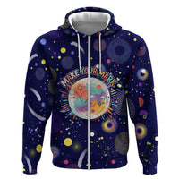 Dot Day Make Your Mark Zip Hoodie Colorful Celestial Watercolor Circles And Swirling Polka Dots
