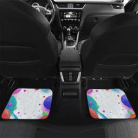 Happy Dot Day Car Mats Colorful Swirling Polka Dots and Whimsical Smiley Flowers